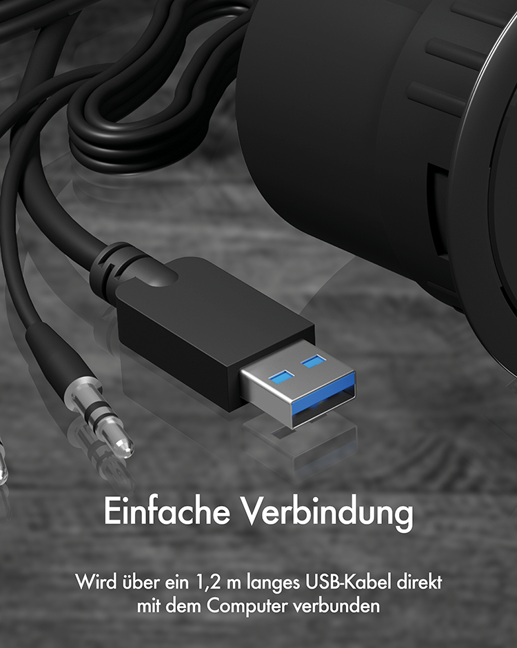 Hub 4-Port IcyBox USB 3.0 IB-HUB1403B Tischeinbau