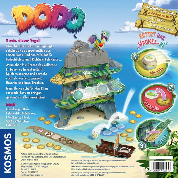 Dodo - Rettet das Wackel-Ei!, Brettspiel