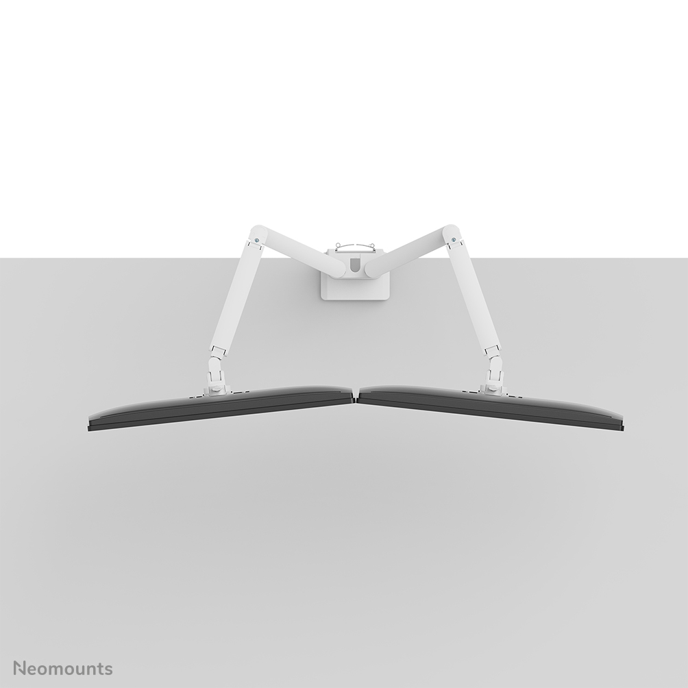 NEOMOUNTS Next Slim Desk Mount double display topfix clamp/grommet white
