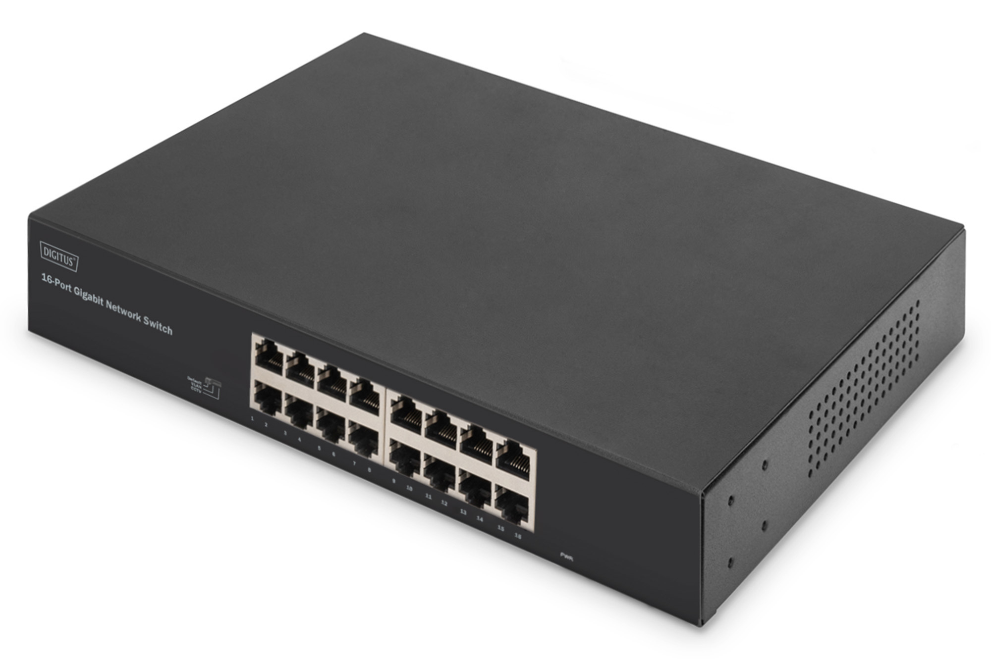 DIGITUS Switch 16-Port Gigabit, 19 unmanaged schwarz