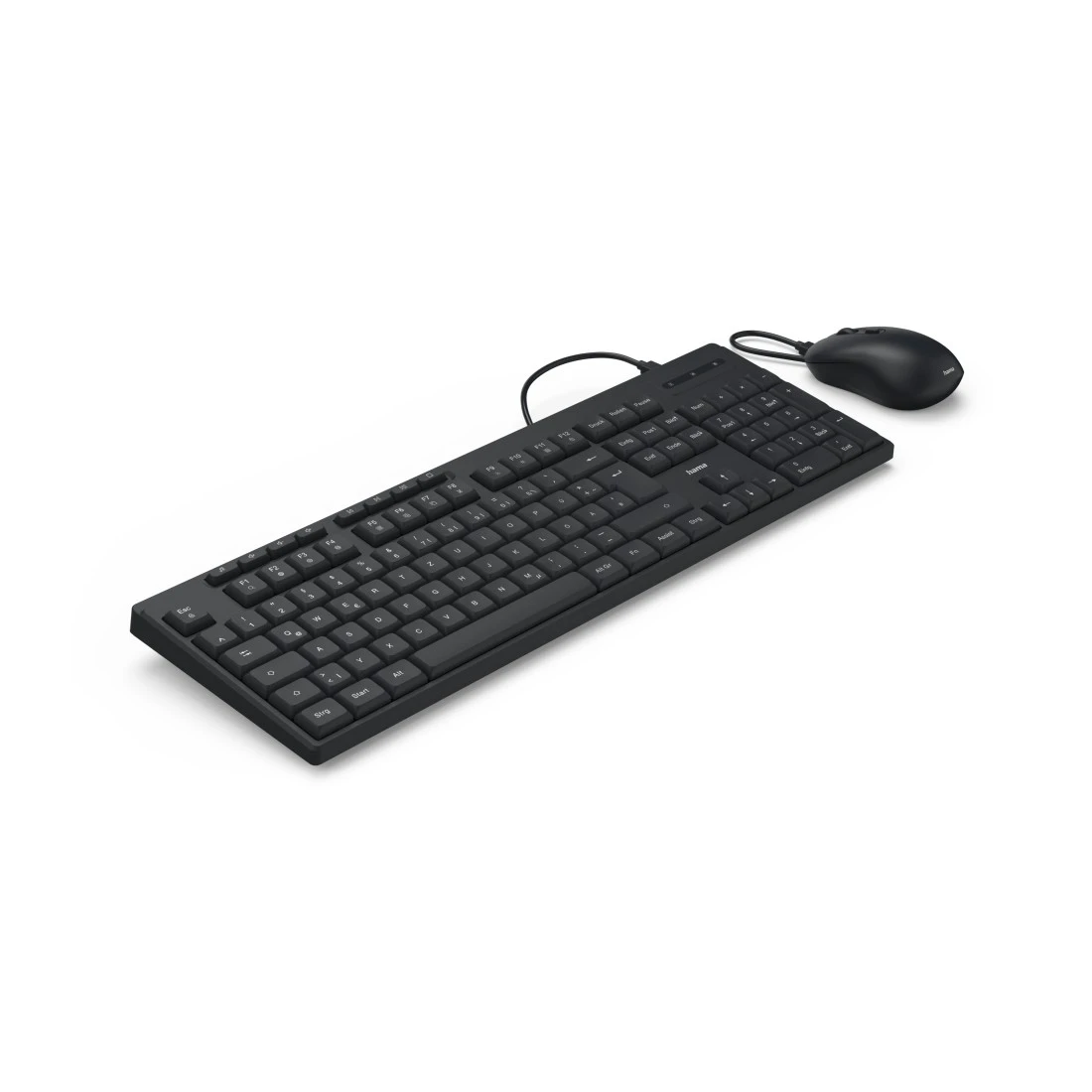 hama CKM-200 Tastatur-Maus-Set kabelgebunden schwarz