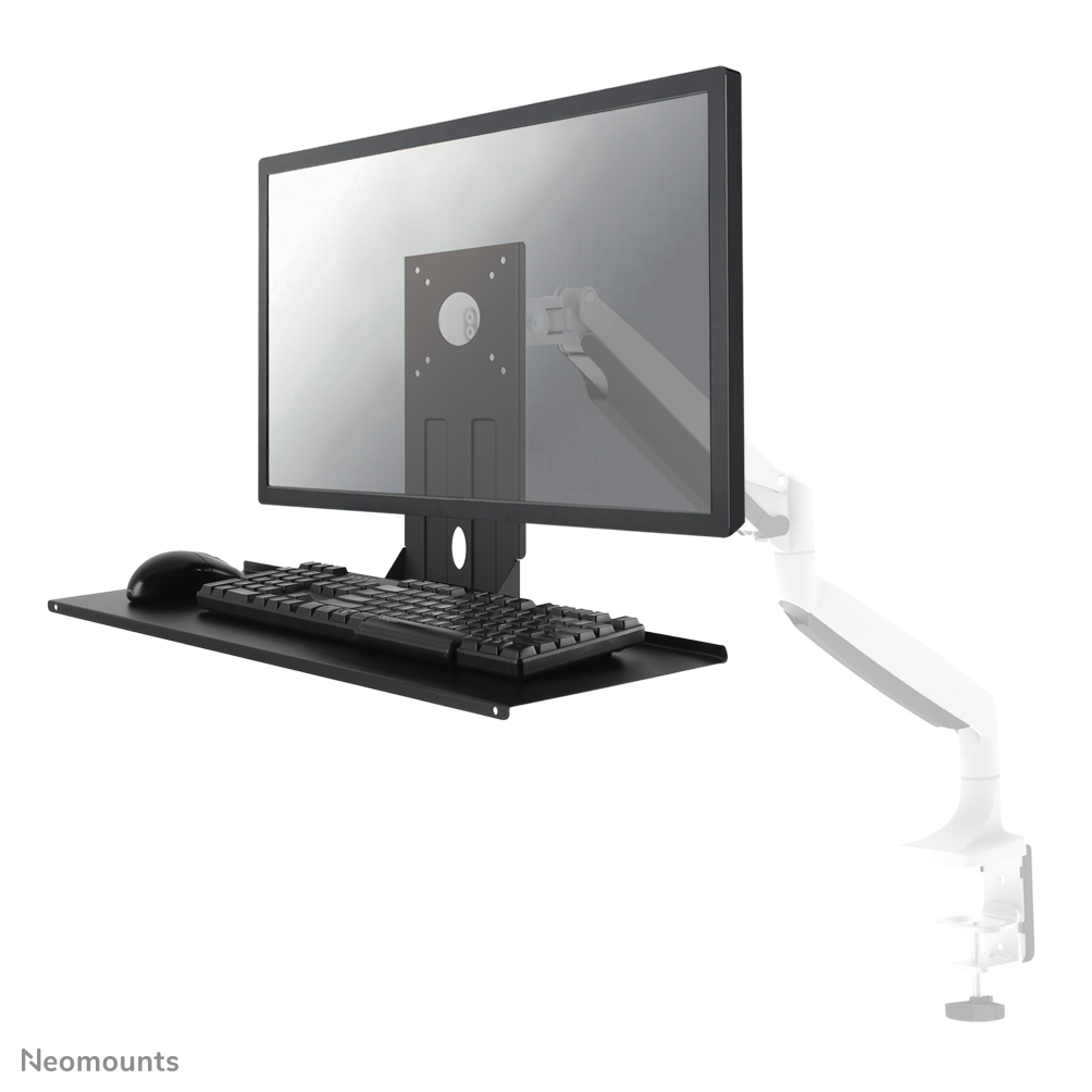 NEOMOUNTS KEYB-V200BLACK Keyboard und Maushalter Breite 65cm 25,5 Zoll VESA 75x75 Farbe Schwarz