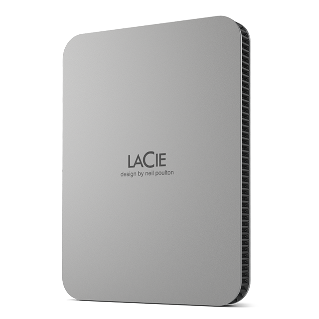 LACIE Mobile Drive HDD USB-C 2TB 6,35cm 2,5Zoll Moon Silver with USB-C cable MSHR (P)
