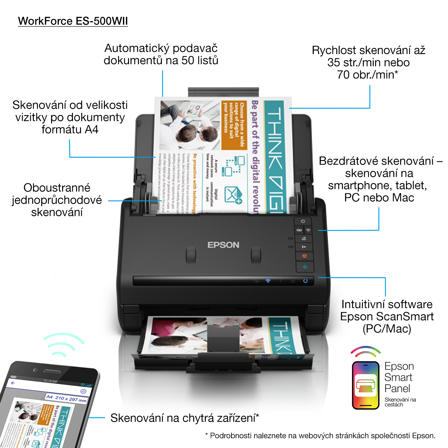 EPSON WorkForce ES-500WII Dokumentenscanner