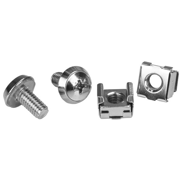 StarTech.com 20er-Pack M6 12mm Schrauben Käfigmuttern Silber