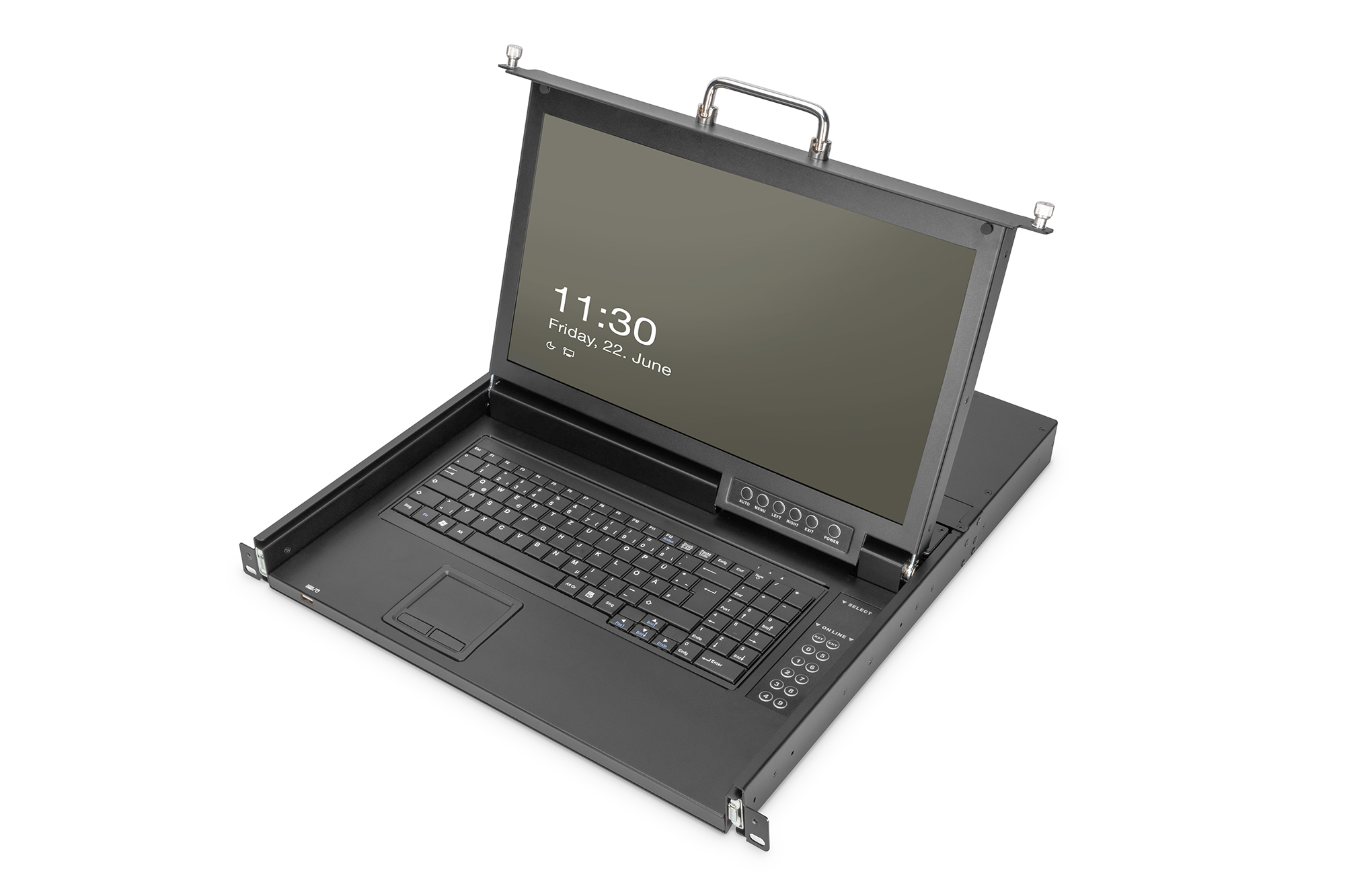 DIGITUS Modulare Konsole 17HD LCD,8-port HDMI KVM Deutsch