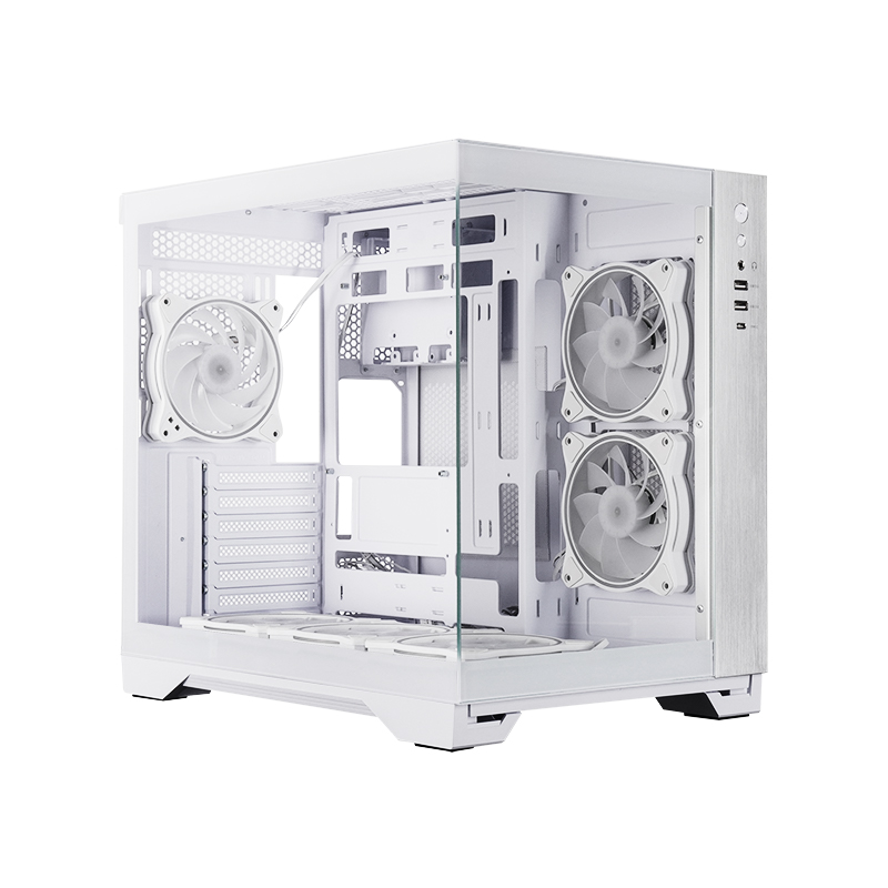 Chieftec Geh Visio GM-30W-TG-OP weiß Tempered Glass x 2
