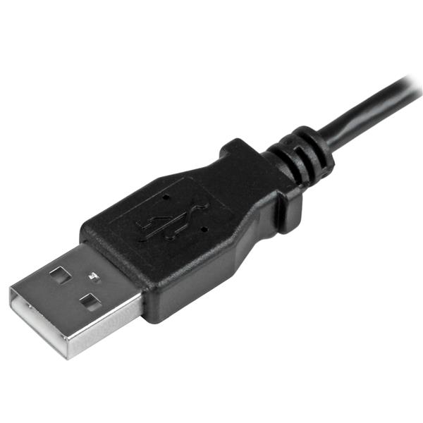 StarTech.com Micro USB Lade- und Sync-Kabel Links gewinkelt 0,5m Schwarz