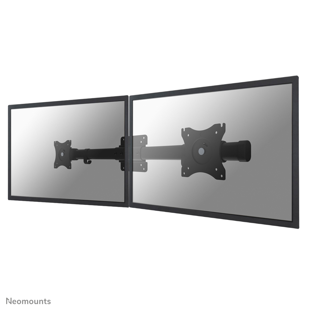 NEOMOUNTS FPMA-CB100BLACK Dual Monitor Adapter 25,4-68,58cm 10-27Zoll Twin Screen Mounting Rail 18kg VESA 75x75/100x100mm