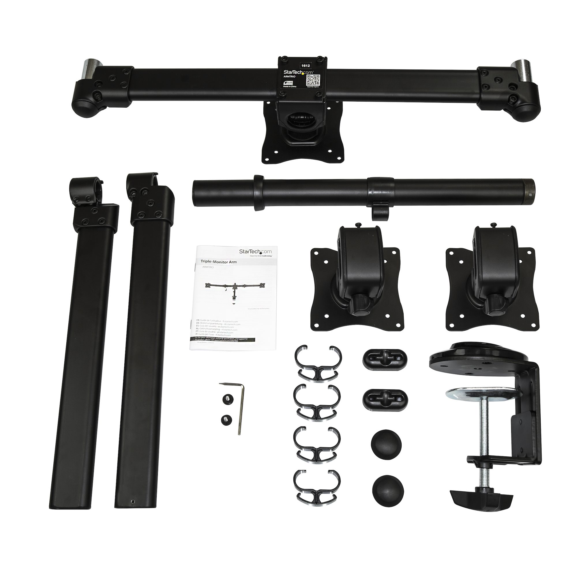 StarTech.com ARMTRIO Monitor-Halterung 3 Monitore Schwarz VESA 100 x 100 mm