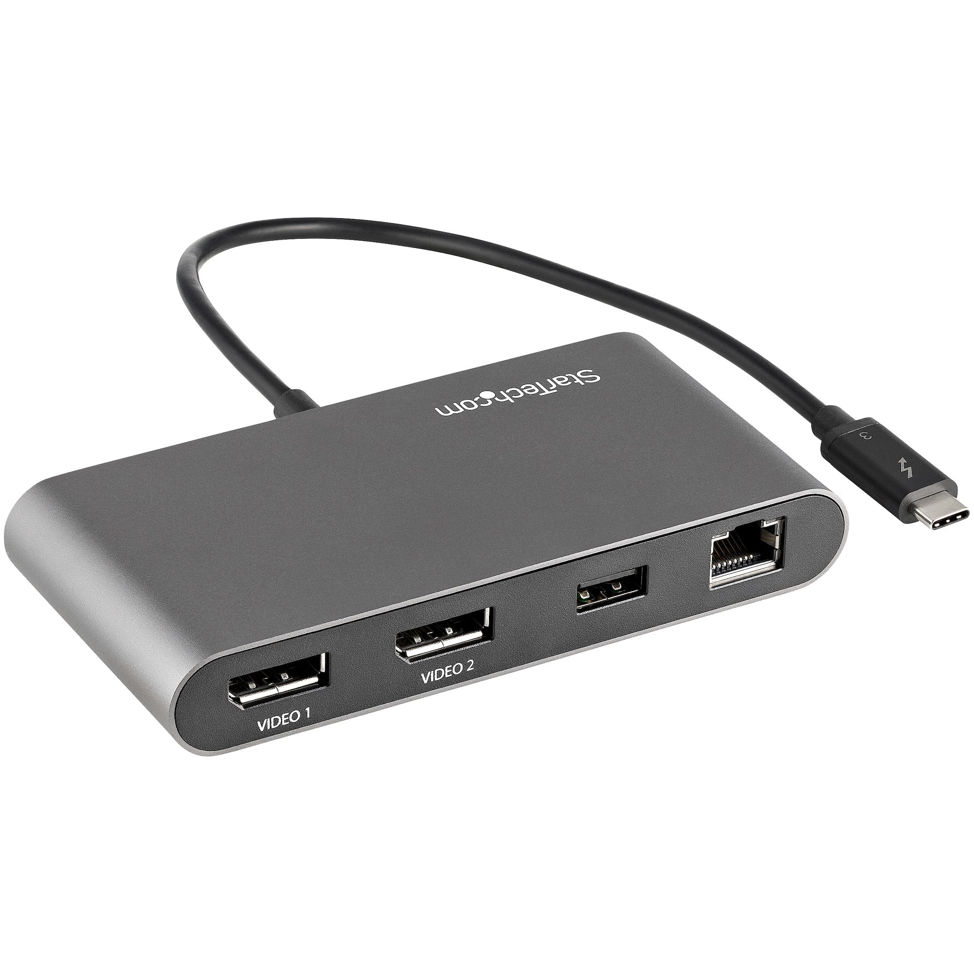 STARTECH.COM Thunderbolt 3 Mini Dock - Tragbare TB3-Dockingstation mit dual Monitoren und DP 4K 60Hz - GbE - Mac/Windows