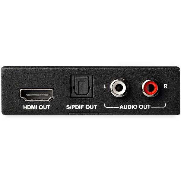 STARTECH.COM 4K HDMI Audio Extractor - 4K 60Hz - HDMI Audio De-Embedder - PDIF Toslink Optical Audio - Dual Cinch und HDMI Audio