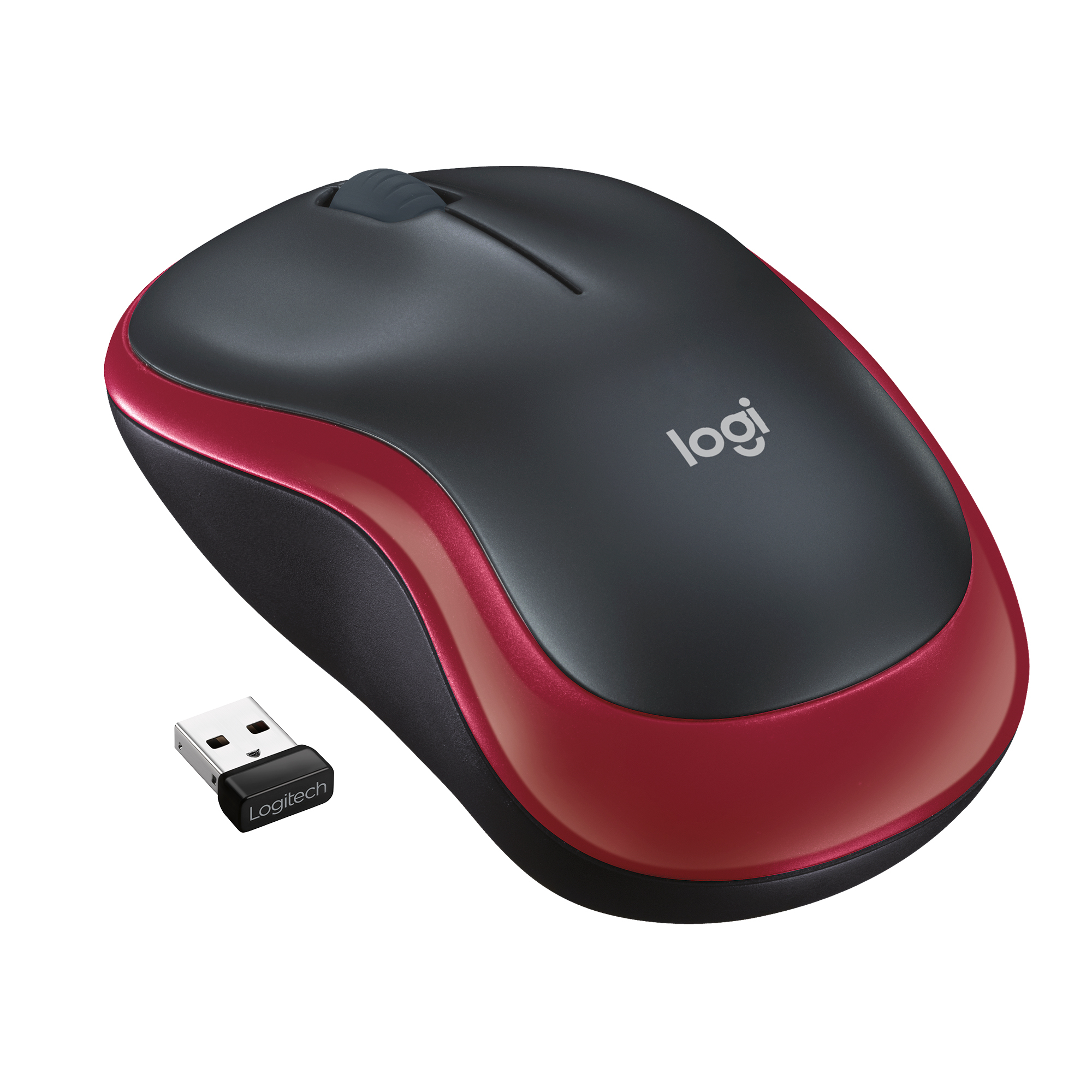 Mouse Logitech M185 Wireless red (910-002237)