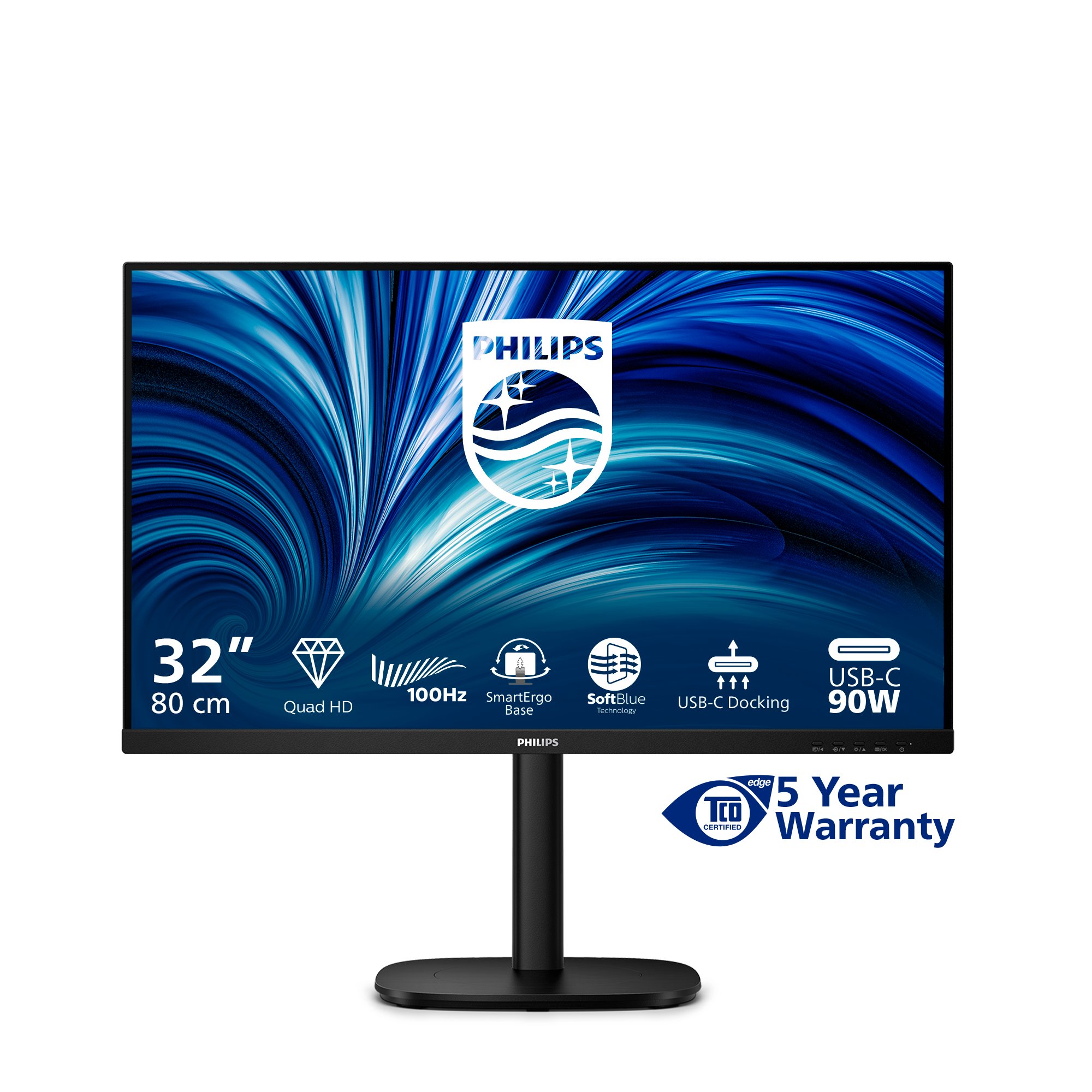 Philips 80,0cm (31,5) 32B2U3601 16:09 HDMI+DP+USB-C black