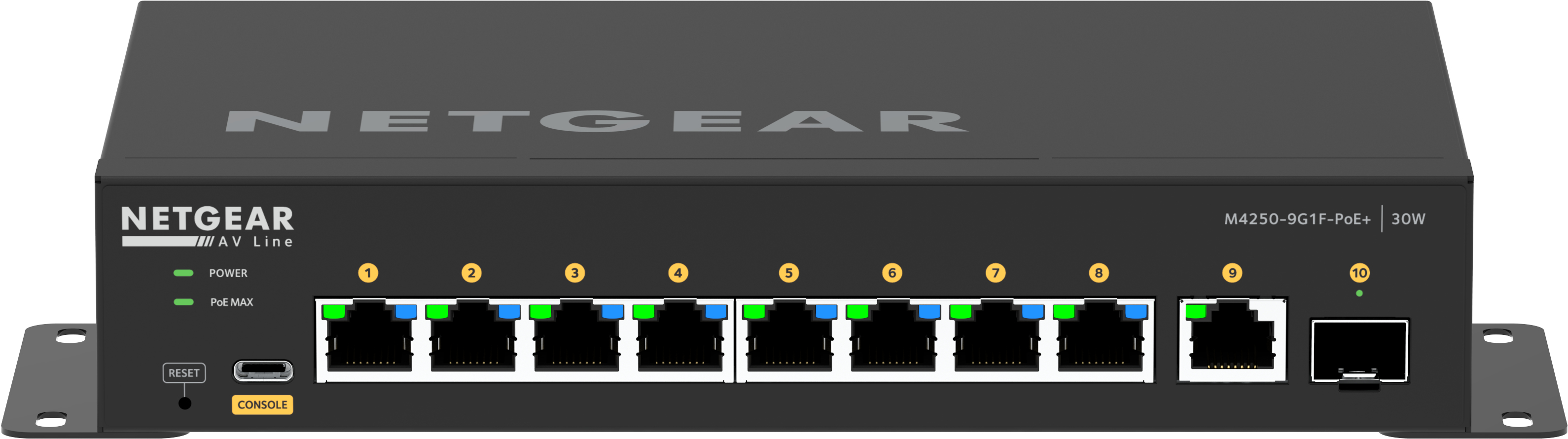 M4250-9G1F-POE+ 10-PORT AVLINE FULLY MANAGED DESKTOP-SWITCH