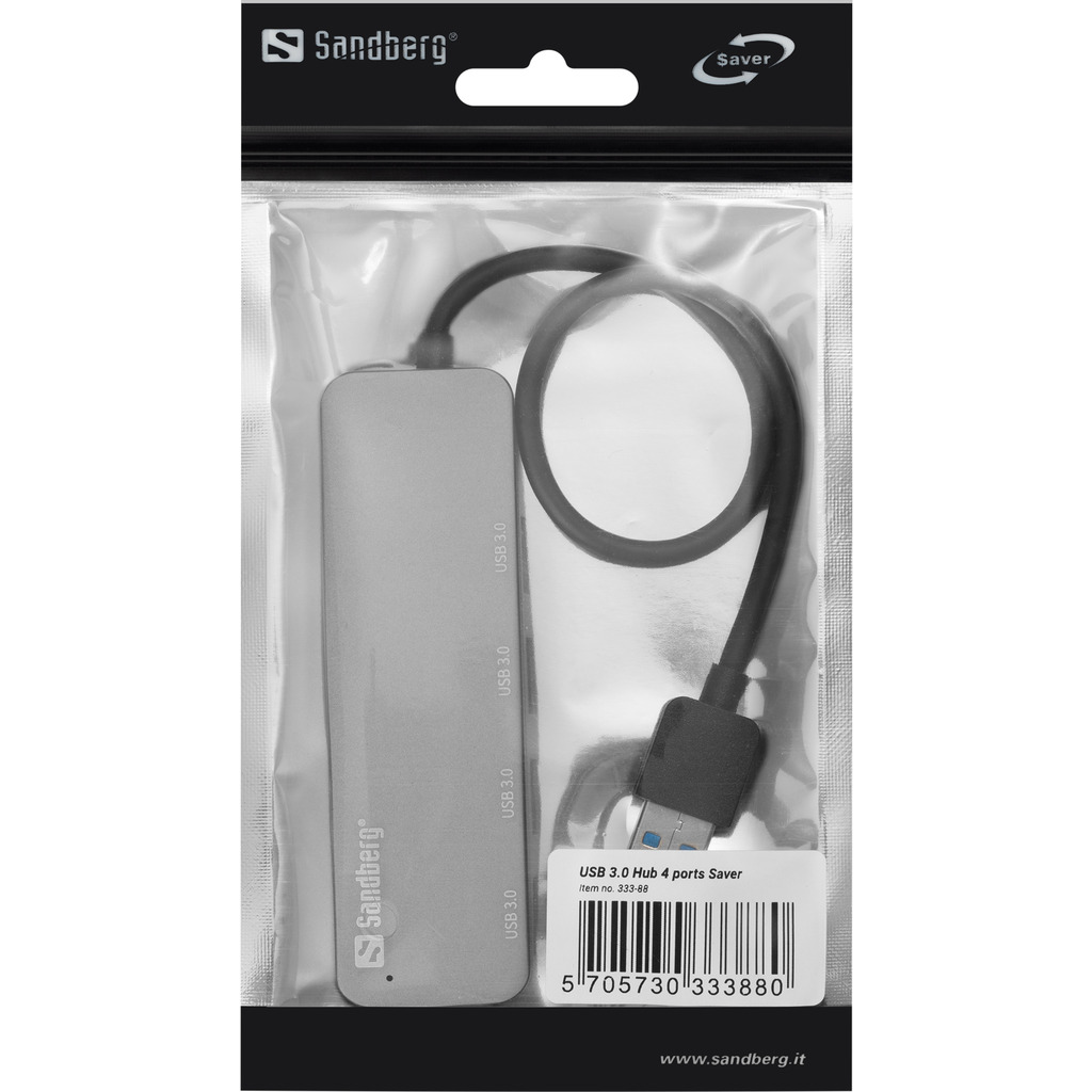 SANDBERG USB 3.0 Hub 4 ports SAVER