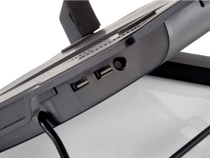 CONCEPTRONIC 1-Fan USB-A2.0 Laptop-Kühlpad 40Kg ERGO 17 sw