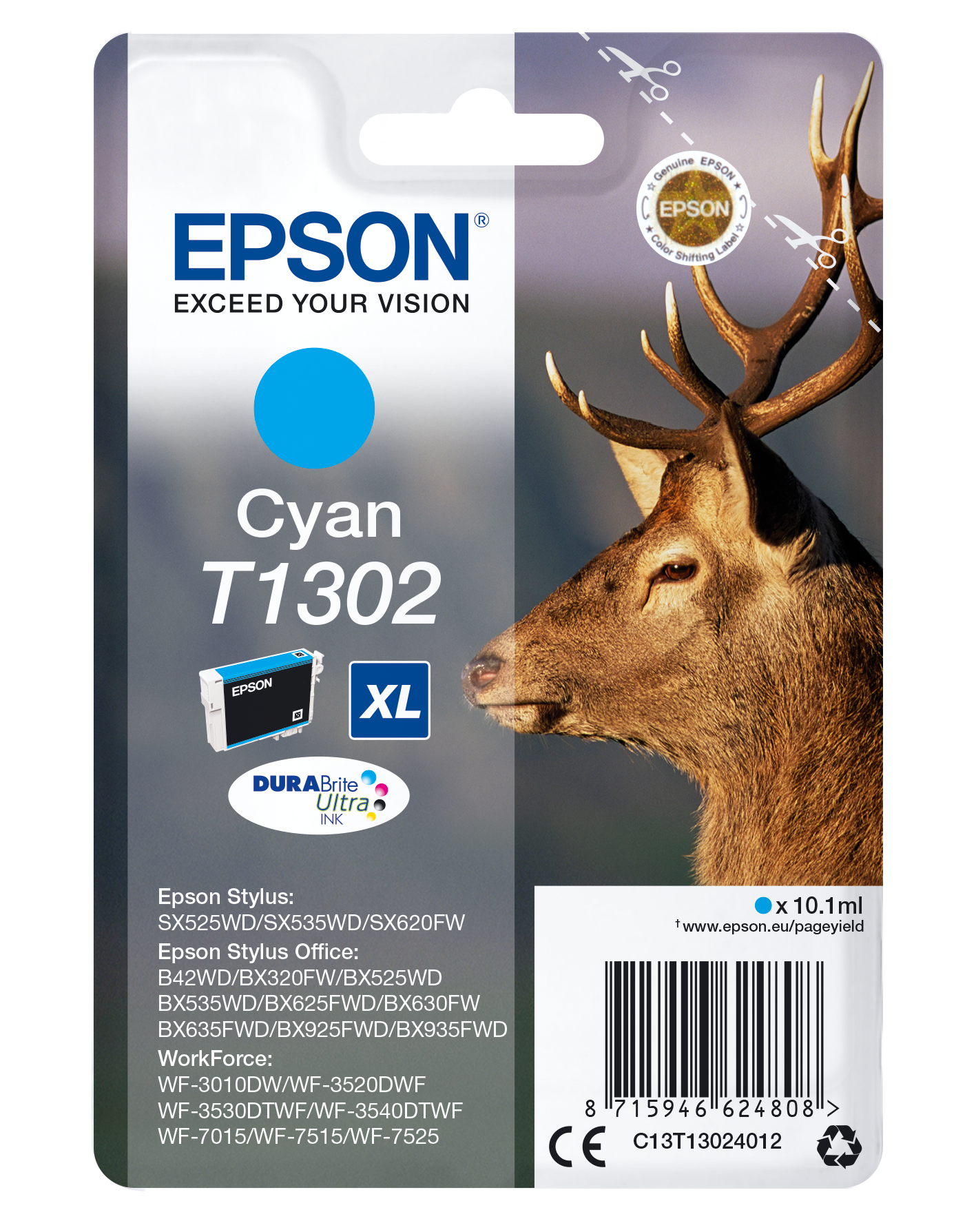 EPSON T1302XL (Hirsch) cyan Druckerpatrone
