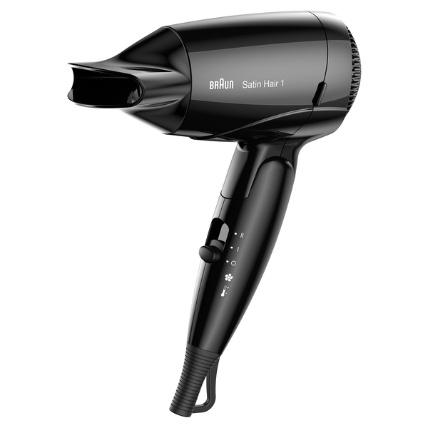 Braun Satin Hair 1 HD130, Style&Go, Haartrockner schwarz