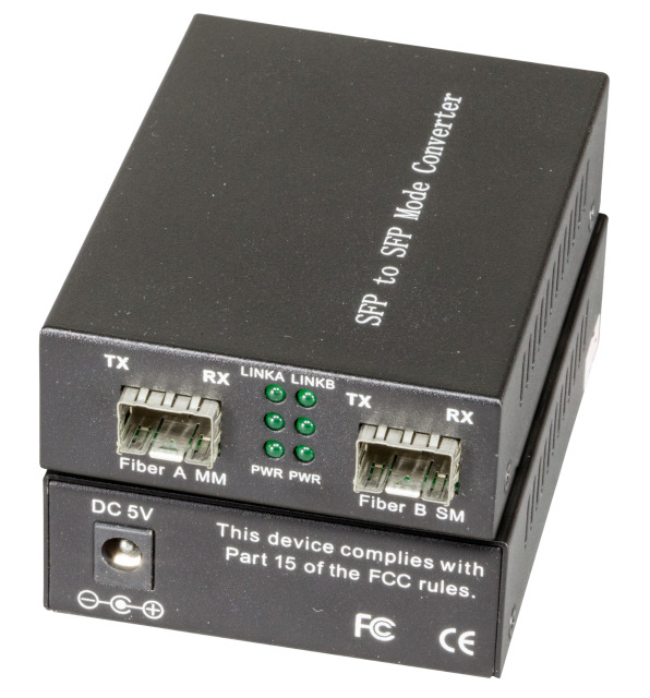 EFB Medienkonverter mit 2 X SFP Gigabit Ports Medienumwandlung von Kupfer zu LWL via RJ45 MGBIC inklusive Netzteil