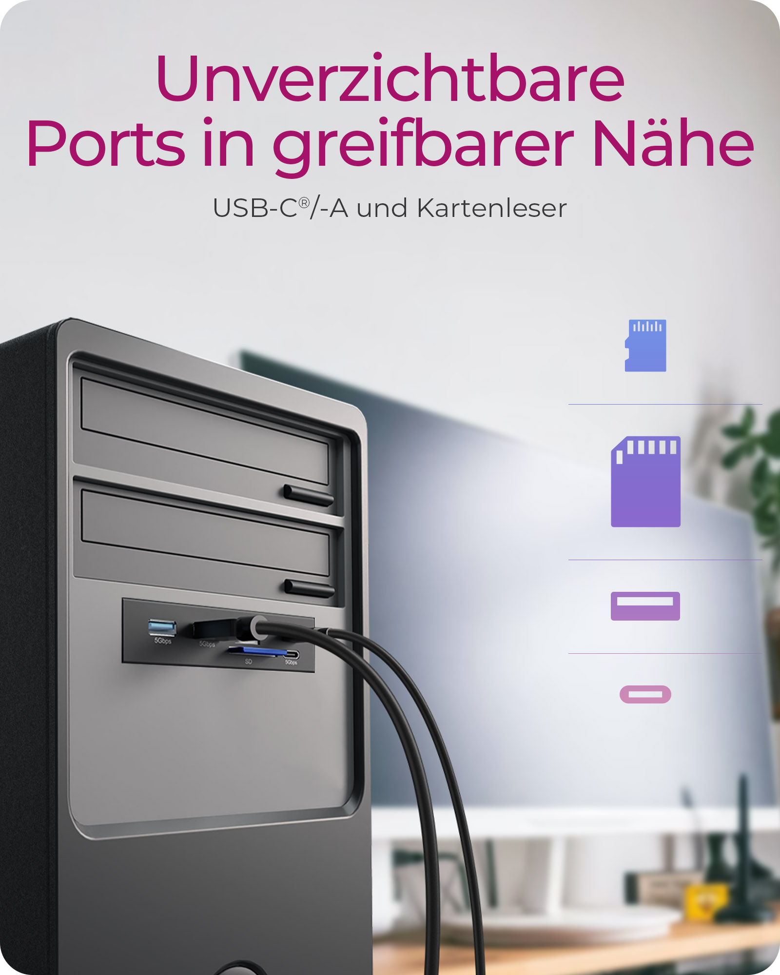 Frontplatte IcyBox für 3,5 Einschub