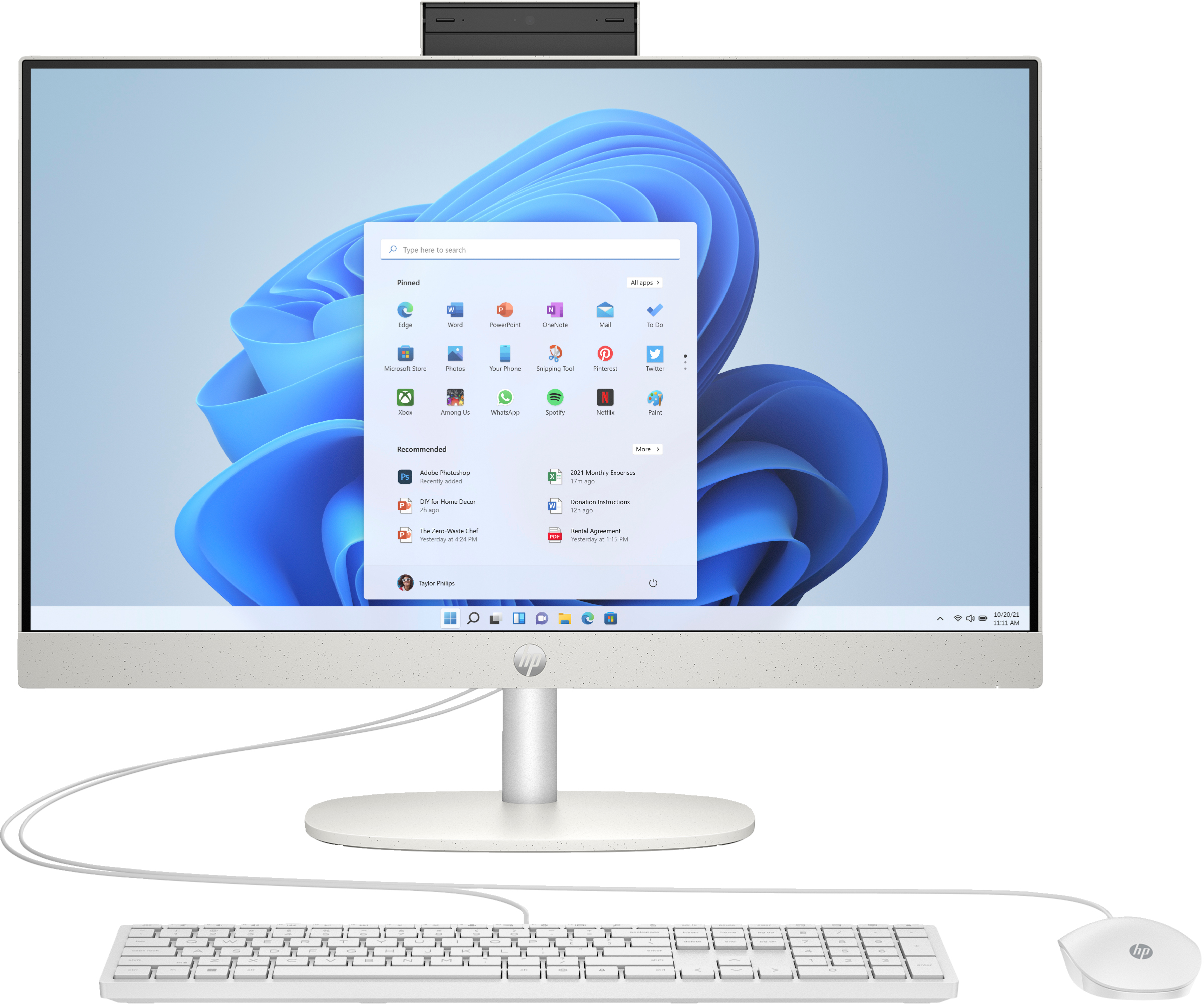HP 24-cr0009ng All-in-One PC, 8 GB RAM, 512 GB SSD, AMD Ryzen™ 3 7320U