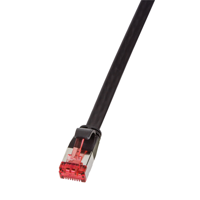 Logilink Flachpatchkabel 2xRJ45 U/FTP Cat6A 15.0m schwarz