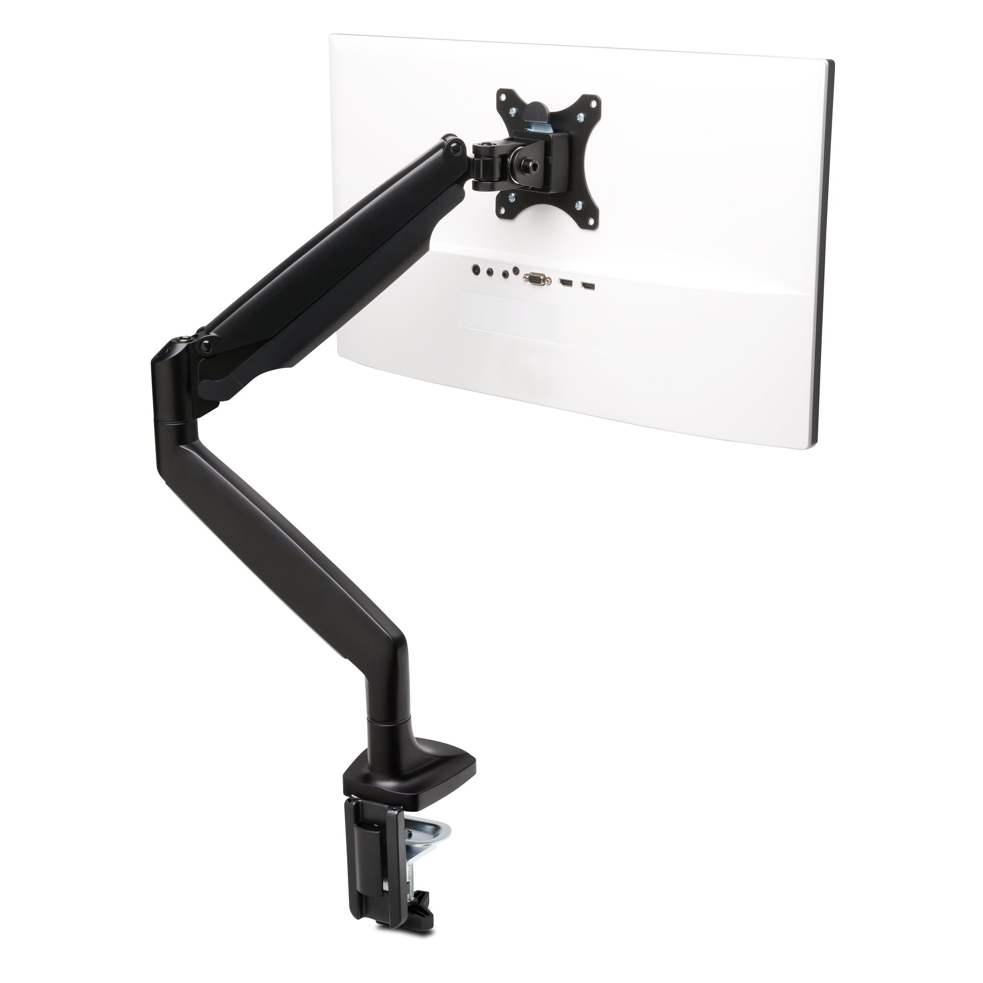 ONE-TOUC SINGLE MONITOR ARM SINGLE HEIGHT ADJUSTABLE BLACK