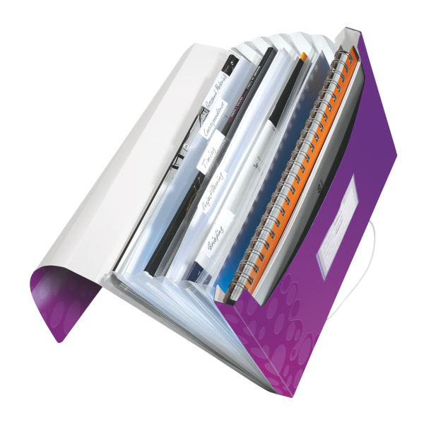 LEITZ Fächermappe WOW 4589 6 Fächer violett, 1 St.
