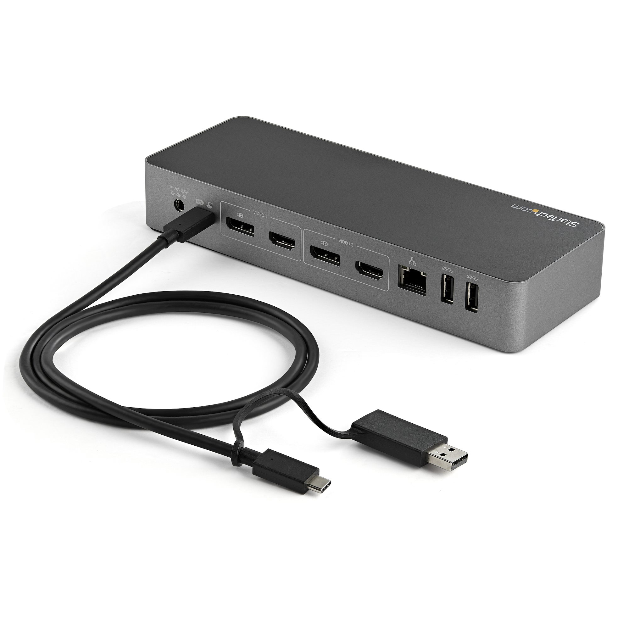 STARTECH.COM 3ft/1m USB-C Cable with USB-A Adapter - 2-in-1 USB C Cable 10Gbps/PD3.0 with USB-A 5Gbps Dongle for Hybrid Dock