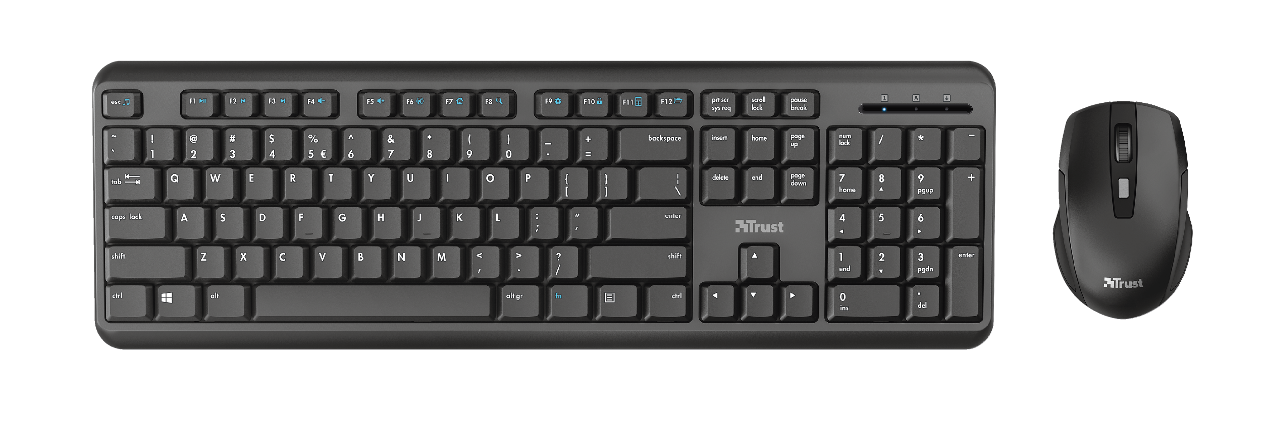 Keyboard & Mouse Trust Wireless Combo TKM-350 black (DE) (24011)