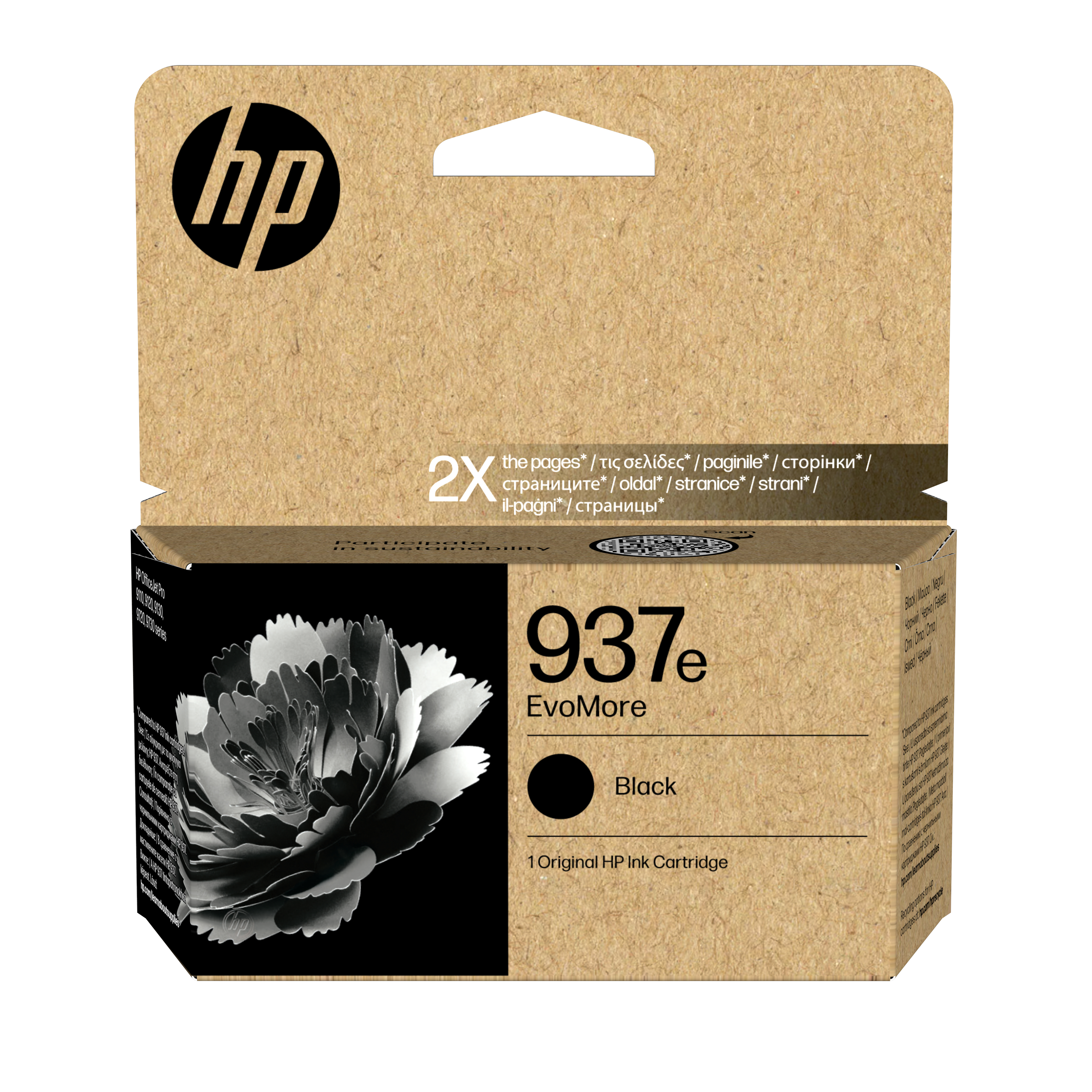 HP 937e Schwarz Tintenpatrone EvoMore