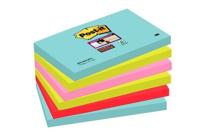 Post-it® Super Sticky Cosmic Haftnotizen extrastark farbsortiert, 6 Blöcke