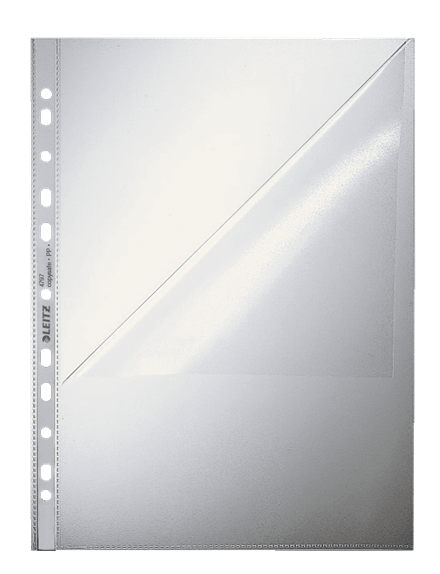 LEITZ Prospekthüllen 4797 DIN A4 transparent genarbt 0,085 mm, 100 St.