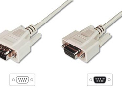 Serielles Datatransfer Verlängerungskabel, D-Sub9 (Stecker) > D-Sub9 (Buchse)