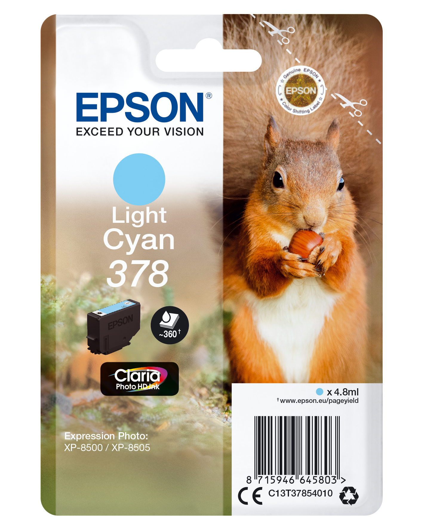 EPSON 378/T37854 (Eichhörnchen) light cyan Druckerpatrone