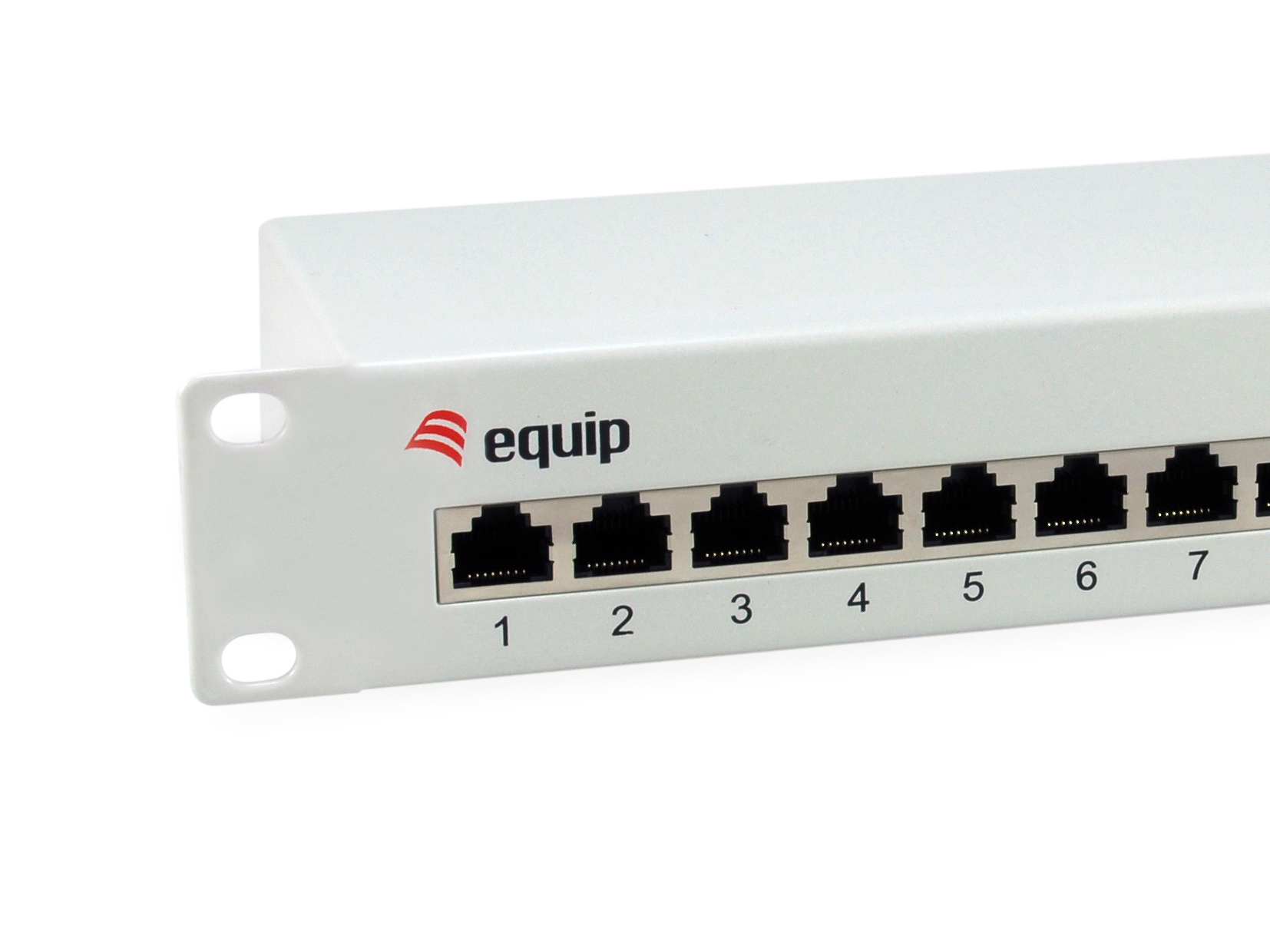 Equip 10 Patchpanel 12xRJ45 Cat6 FTP 1U 250MHz RAL7035