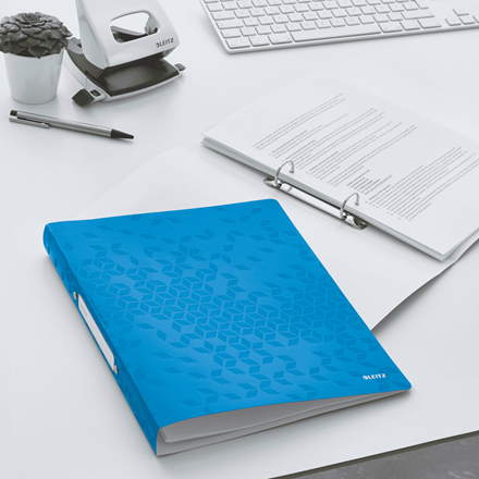 LEITZ WOW Ringbuch 2-Ringe blau-metallic 3,2 cm DIN A4, 1 St.