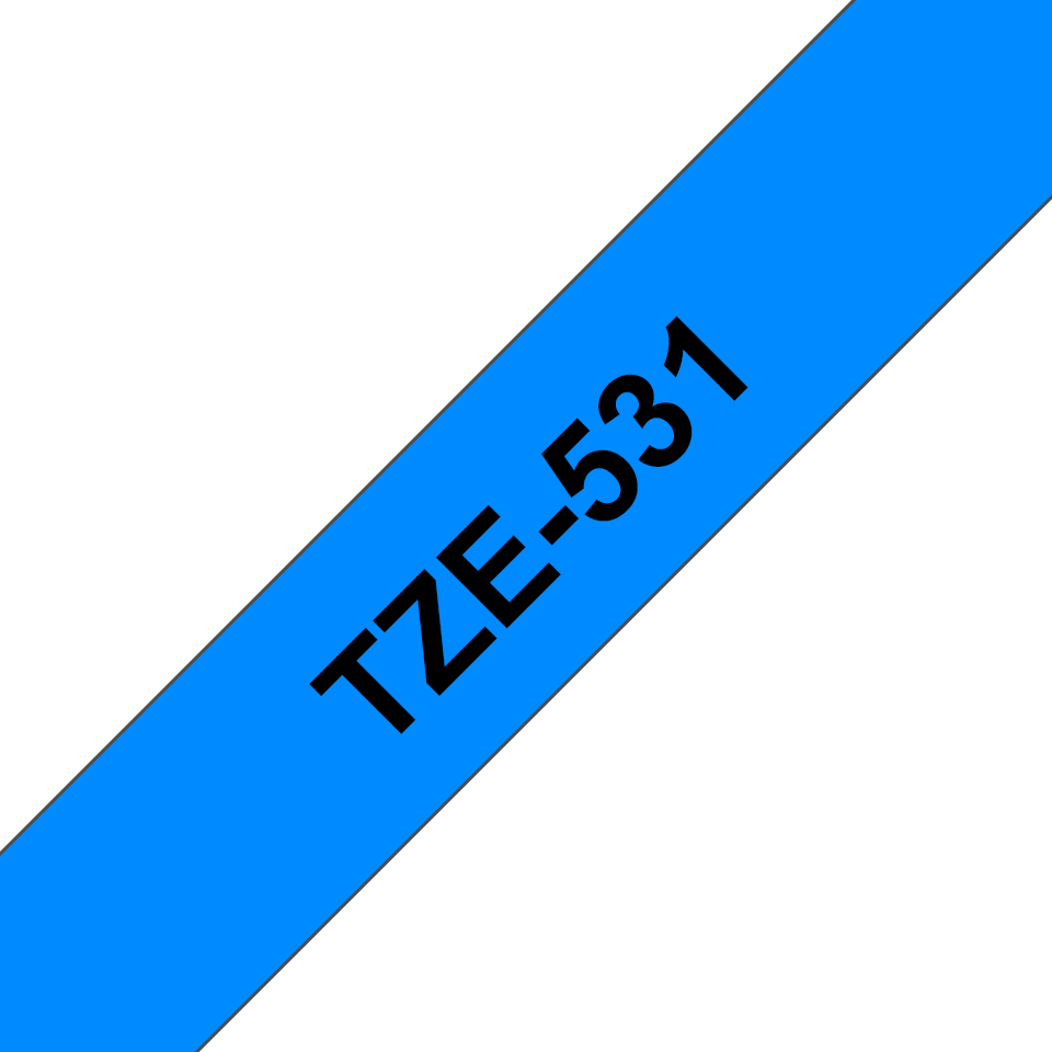 TZE-531 LAMINATED TAPE 12MM 8M BLACK ON BLUE