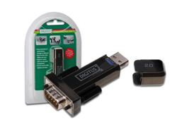 DIGITUS Adapter USB2.0/A -> seriell D-Sub9 St/St + 0.8m Kab retail