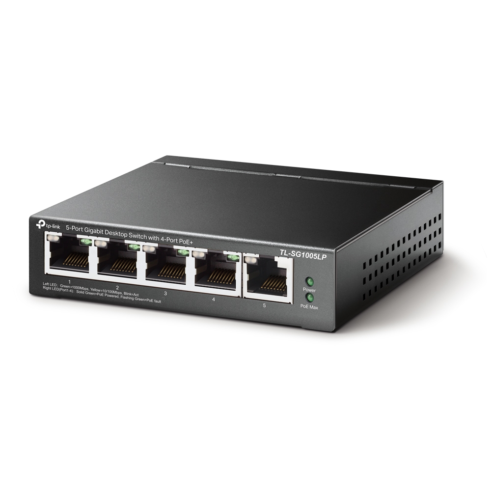 TL-SG1005LP 5-Port-Gigabit-Switch mit 4 PoE+ -Ports