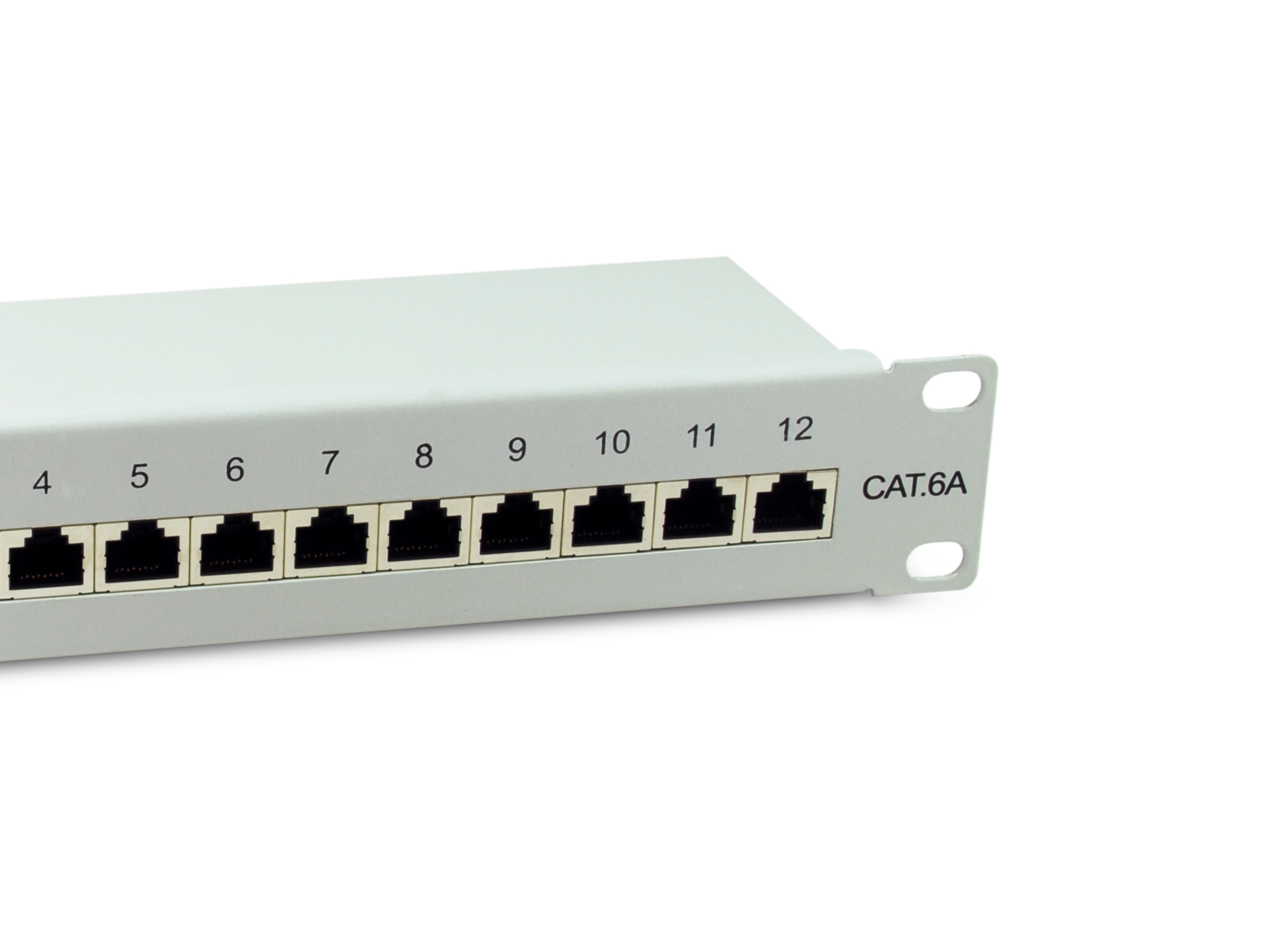 Equip 10 Patchpanel 12xRJ45 Cat6a FTP 1U 500MHz RAL7035