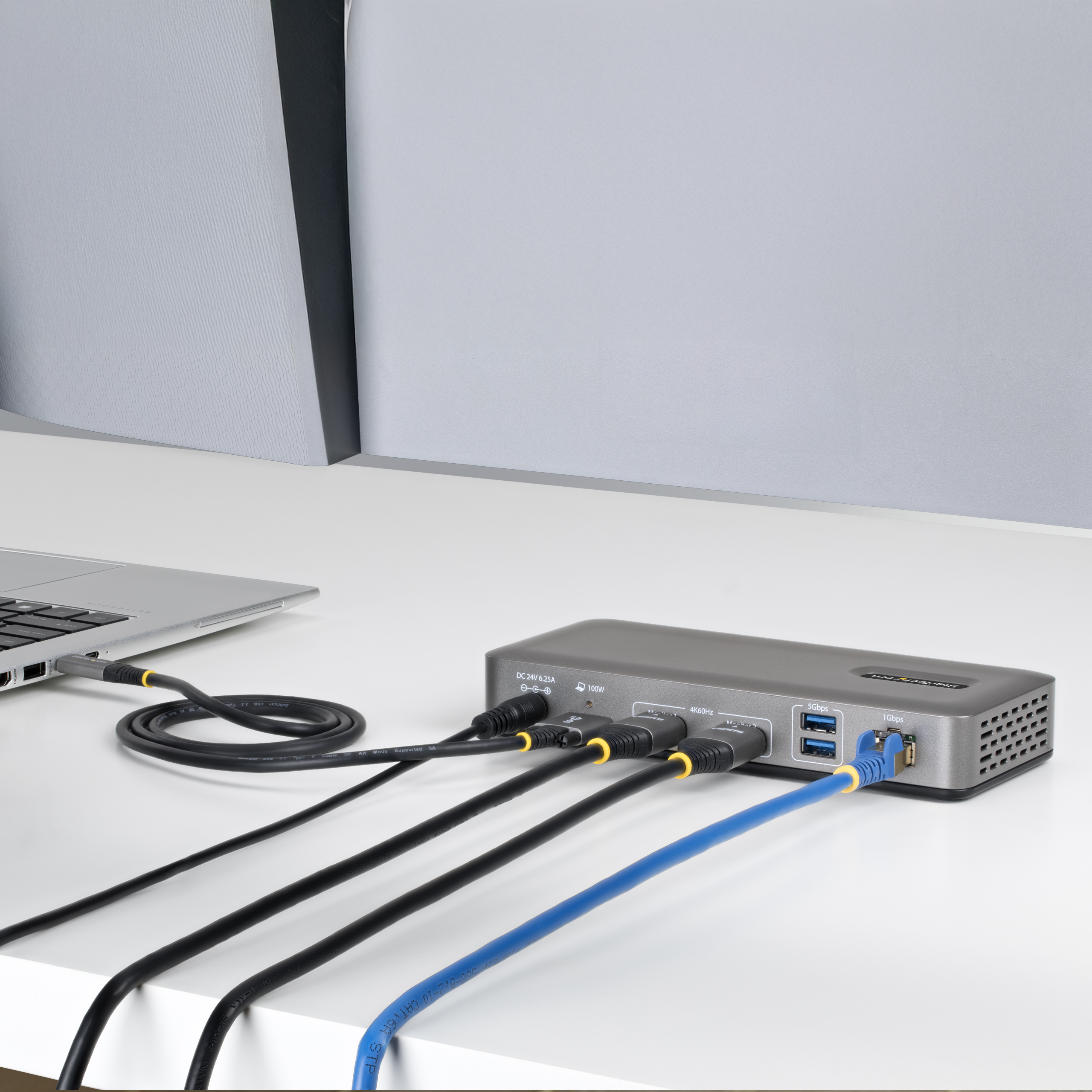 STARTECH.COM USB-C Dockingstation Dual 4K 60Hz HDMI MST Dock 100W Power Delivery Laptop-Ladung 1GbE treiberlos Windows