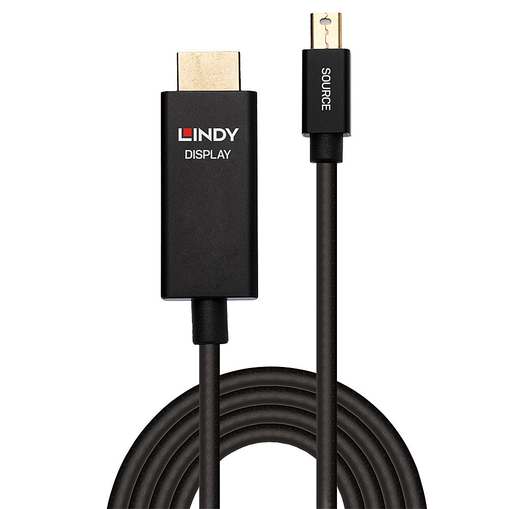LINDY Mini-DisplayPort an HDMI Adapterkabel mit HDR 0,5m