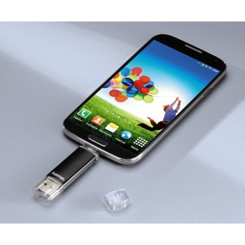 hama USB-Stick Laeta Twin schwarz 64 GB, 1 St.