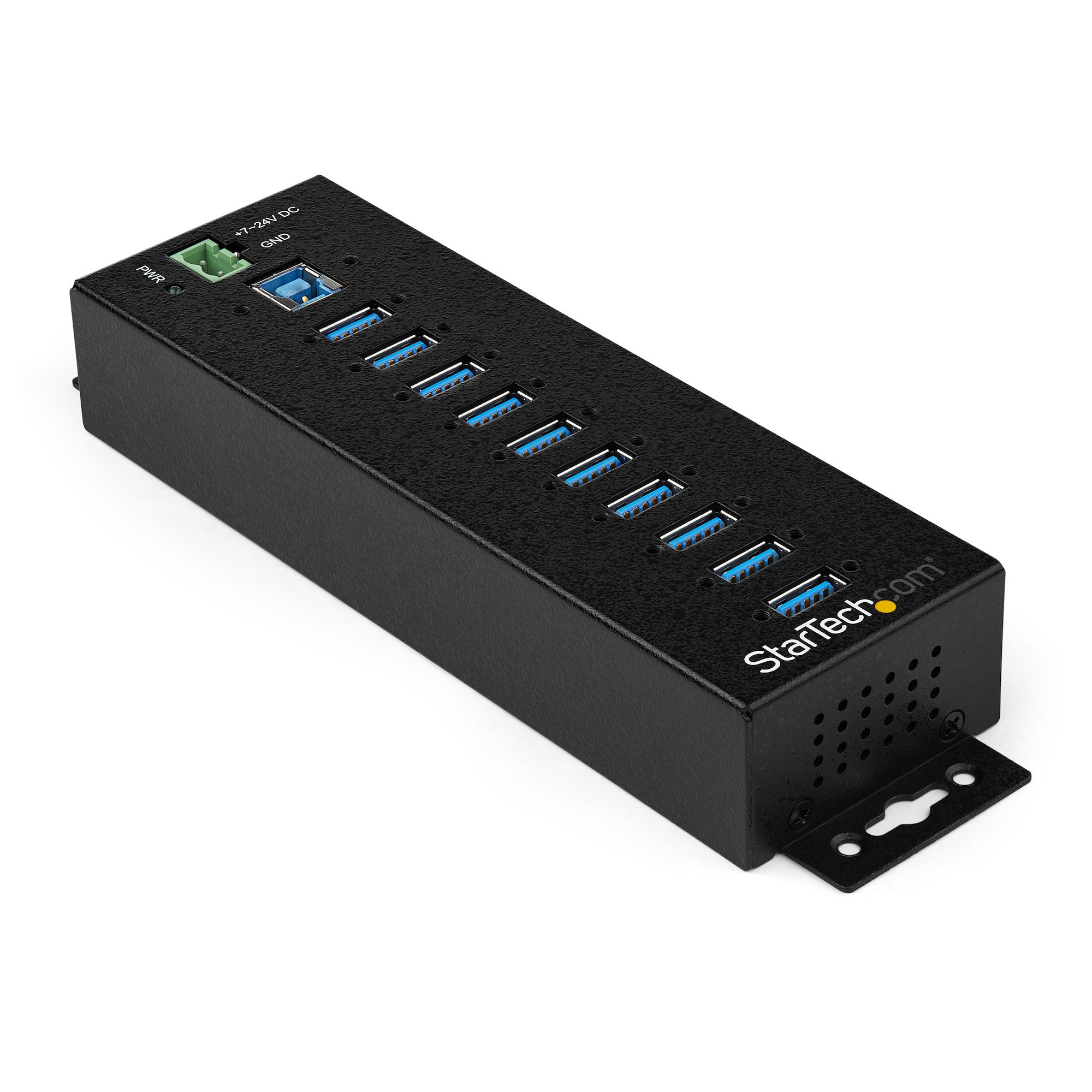 STARTECH.COM 10-Port Industrial USB 3.0 Hub with External Power Adapter - ESD & 350W Surge Protection HB30A10AME