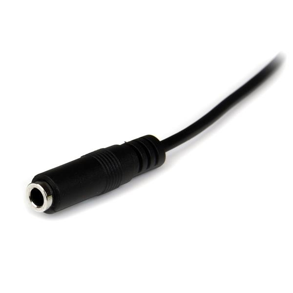 StarTech.com Slim 3,5mm Stereo Verlängerungskabel 1 m Stecker/Buchse Schwarz