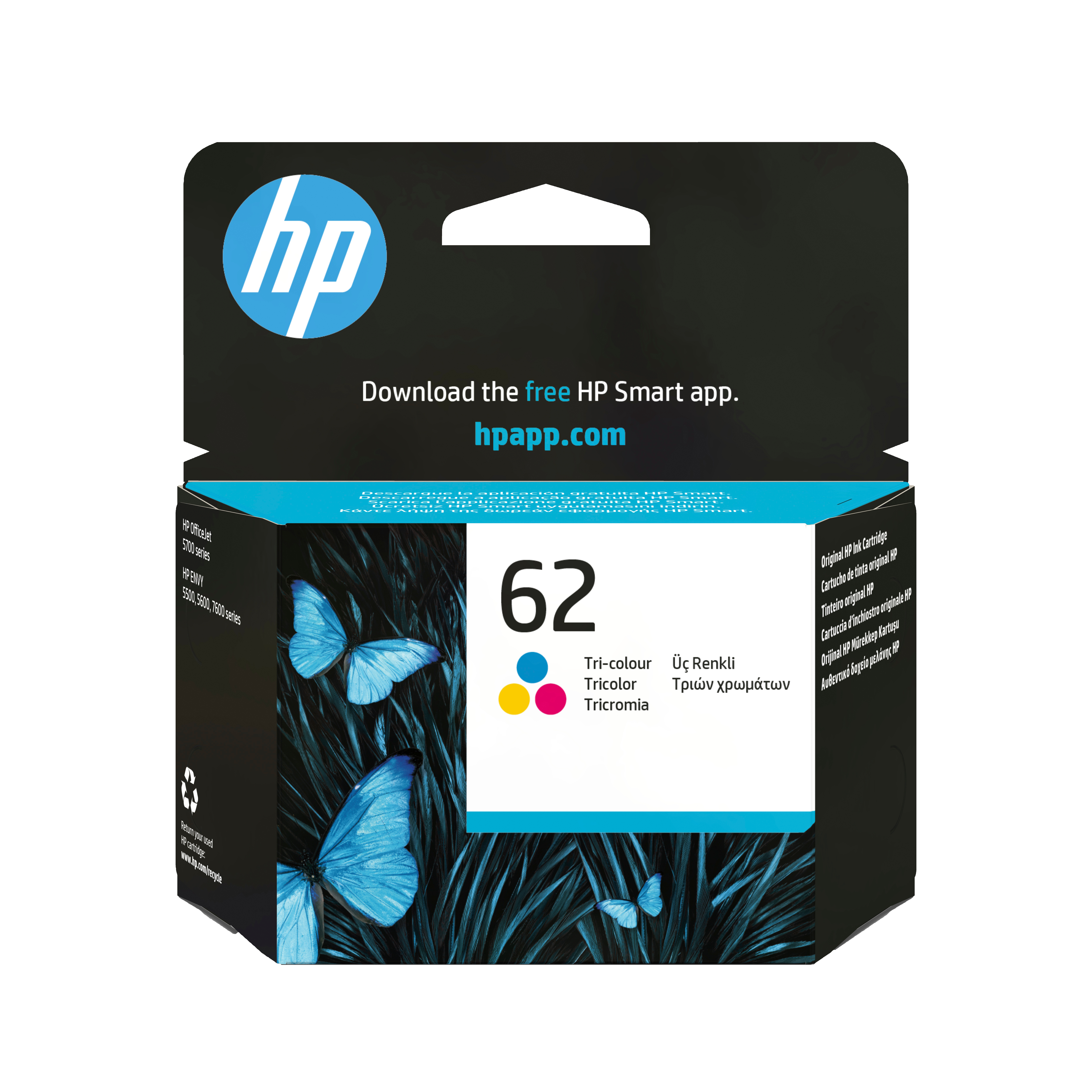 HP 62 Dreifarbig Tintenpatrone