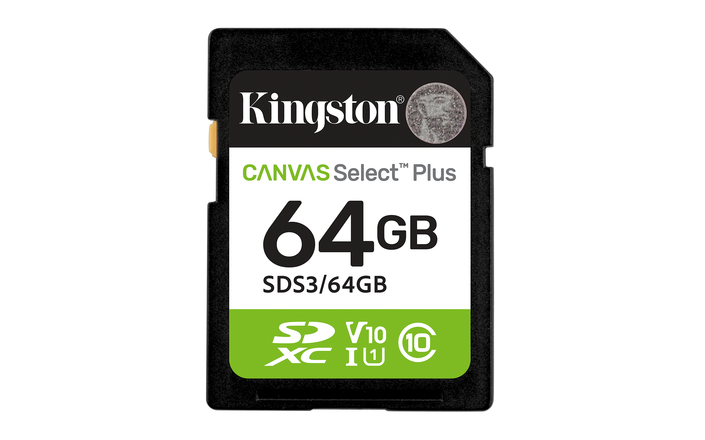 KINGSTON 64GB SDXC Canvas Select Plus Gen3 100MB/s C10 UHS-I U1 V10