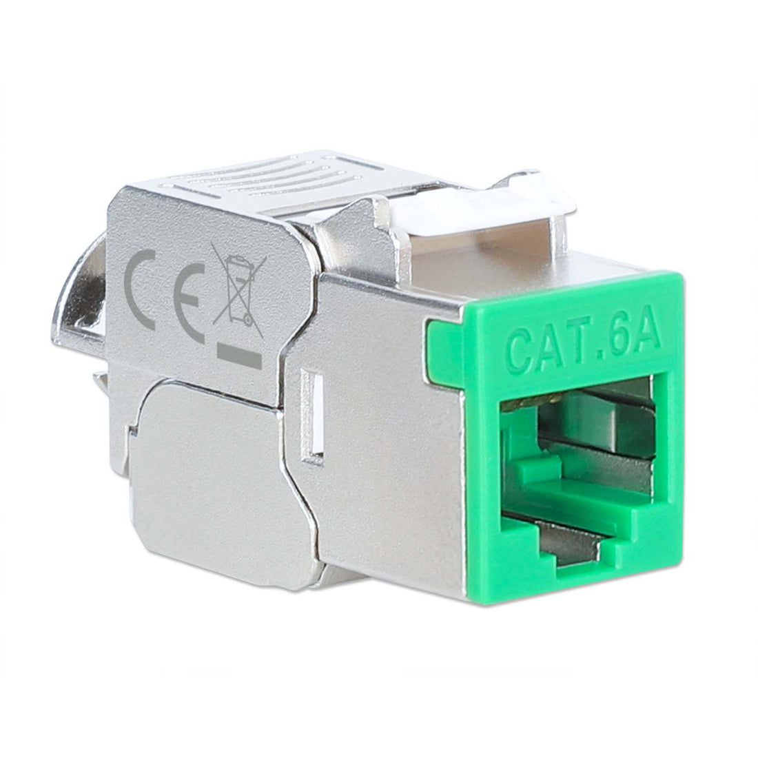 INTELLINET Cat6a 10G STP Keystone-Modul grün